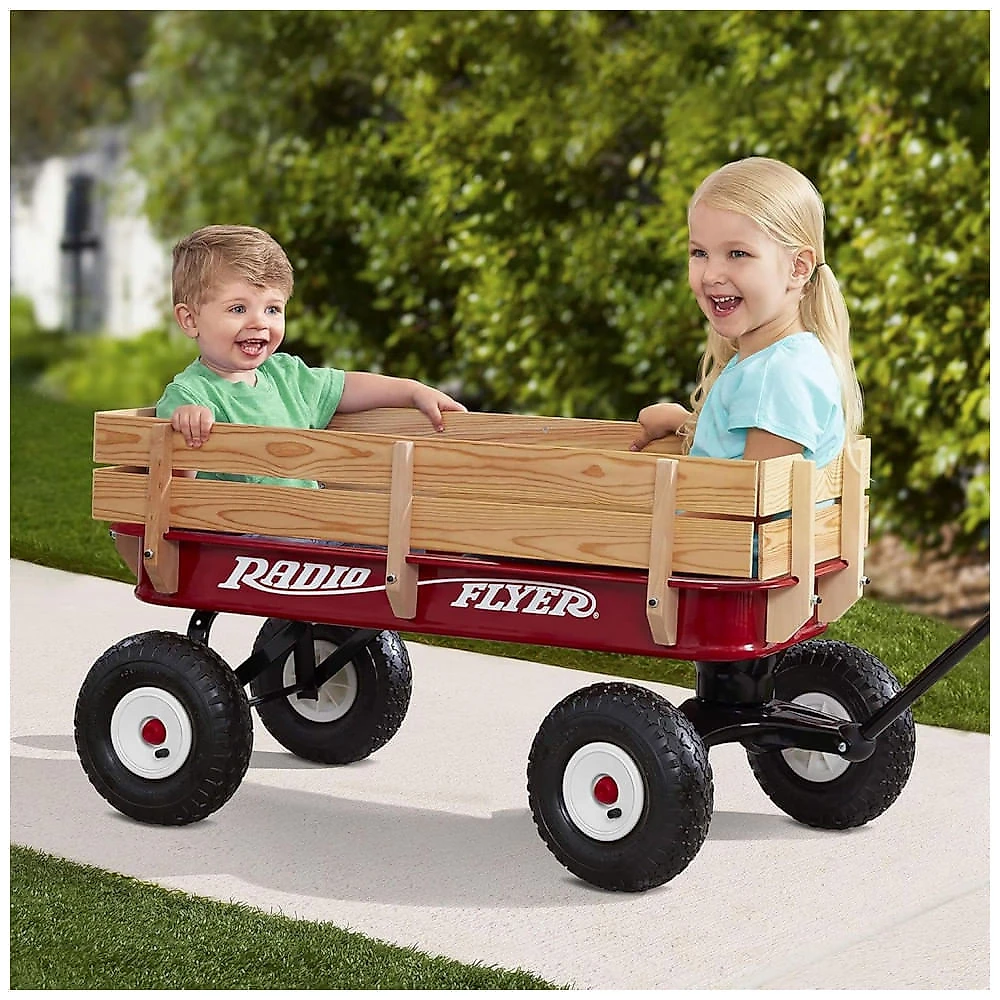 Carrinho de Passeio Radio Flyer para Crianças, Carrinho de Mão, Carrinho de Praia, Carrinhos com Rodas, Brinquedos Externos para Crianças de 1,5 Anos