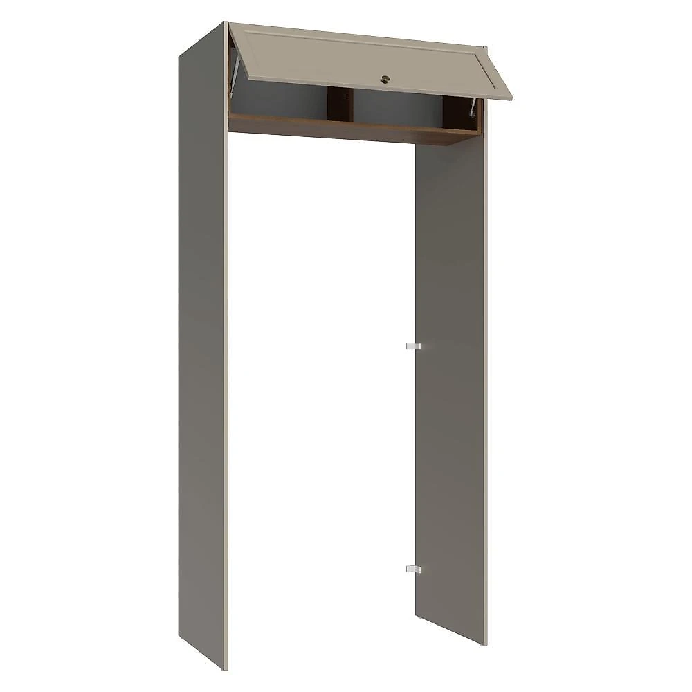 Porta-geladeira 103 cm 1 porta basculante crema/rustic/crema vik madesa