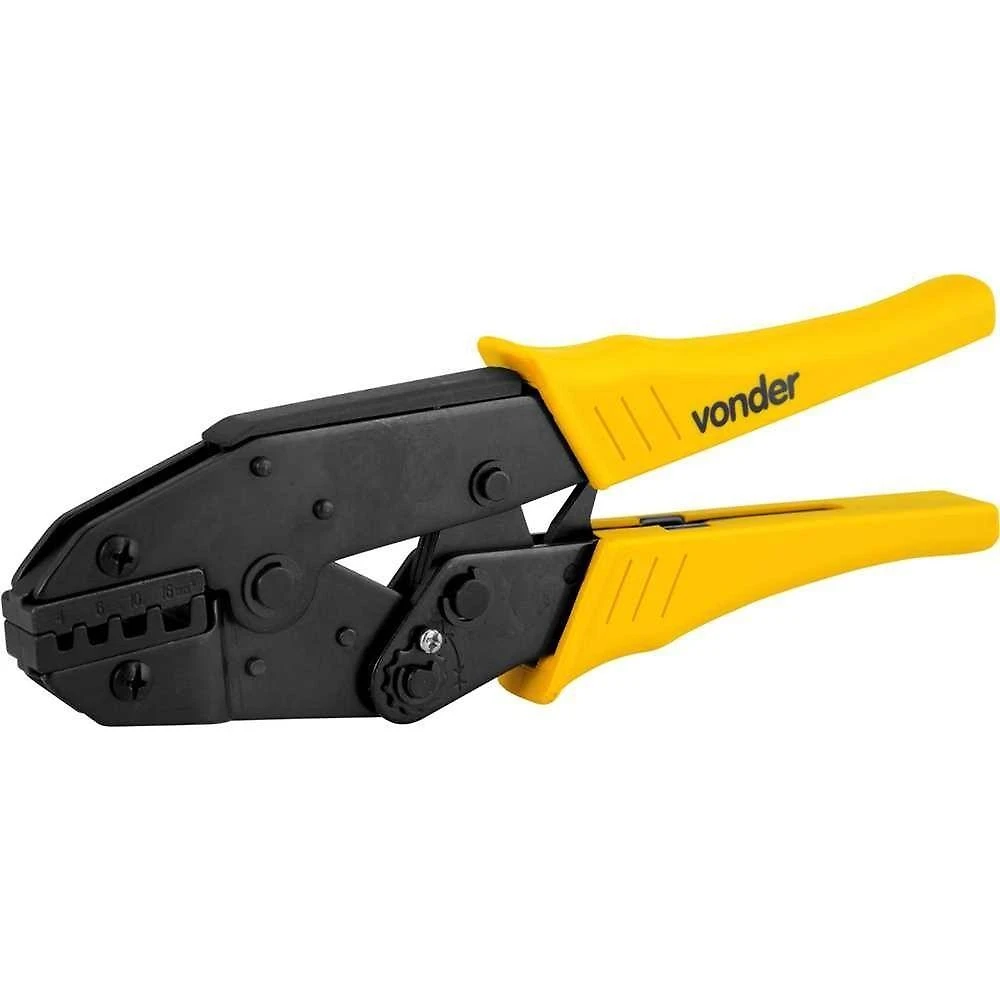 Alicate Crimpador Vonder Ac 400 Para Terminais Tubulares Isolados 4 Mm² 6 Mm² 10 Mm² 16 Mm² 225 Mm