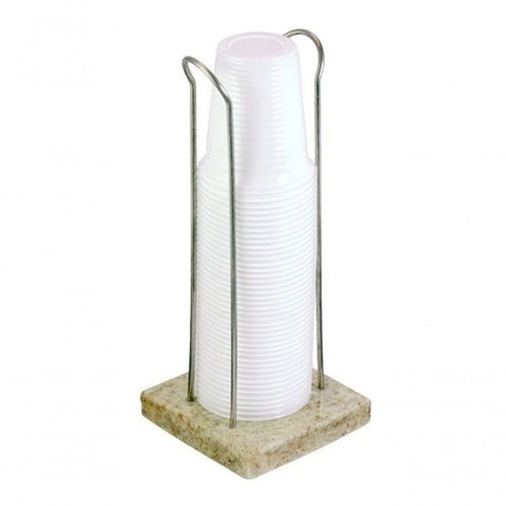 Porta Copo Dispenser de Mesa em Granito para Chopp 300ml com Hastes em Aço Inox Higipack