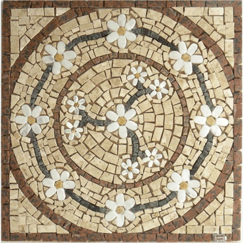 Mandala Mosaico Floral Rosone Venezia Quadrado Tamanho 80cm