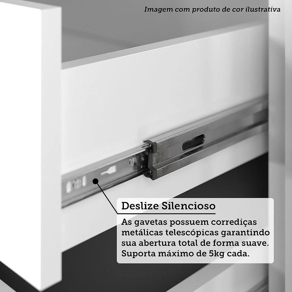 Cozinha Completa 5 Pçs Espaço Micro-ondas E Tampo 270cm Lari Vanilla-connect