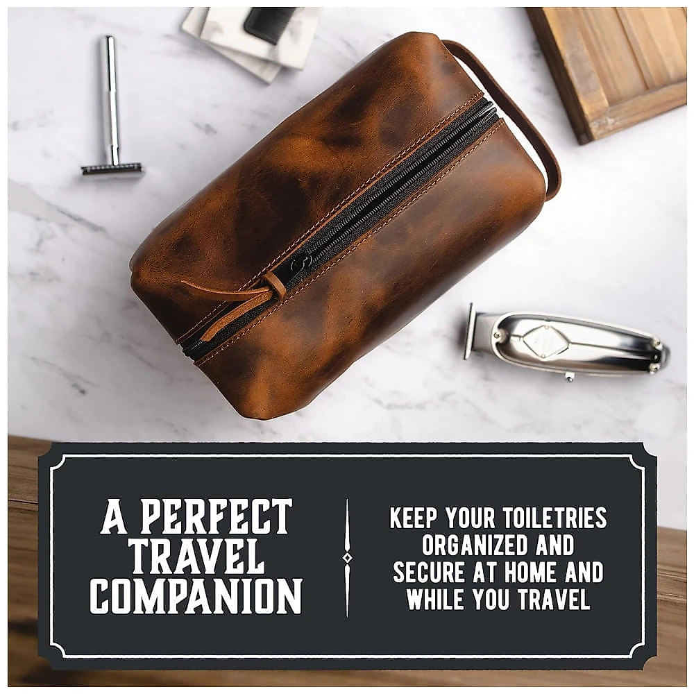 Necessaire Masculina de Couro, MAIN STREET FORGE, Marrom