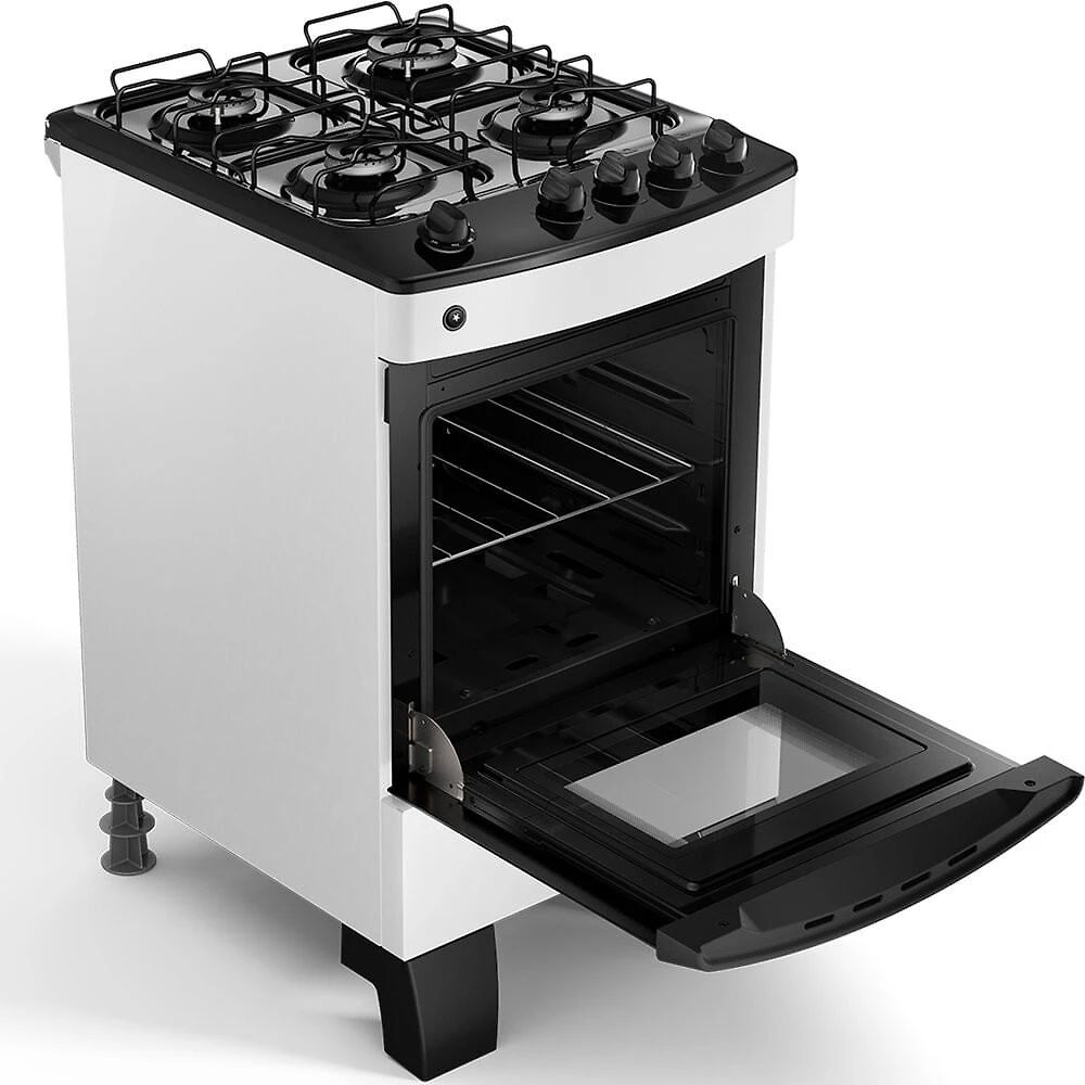 Miniatura Fogão a Gás CFO4ZAB 4 Bocas com Mesa Esmaltada, Branco Consul 4 - Removíveis - 58 litros - Novo - 1 Fogão, 1 Kit com manual de . - Branco - 1 ano - 20,10 kg - Fogão a Gás Consul 4 Bocas - Plástico de engenharia - Bivolt
