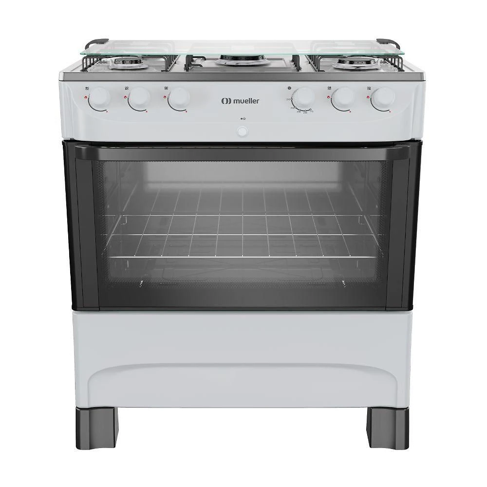Fogao 5bcs Mesa Inox Mfi5bb Mueller Branco Bivolt