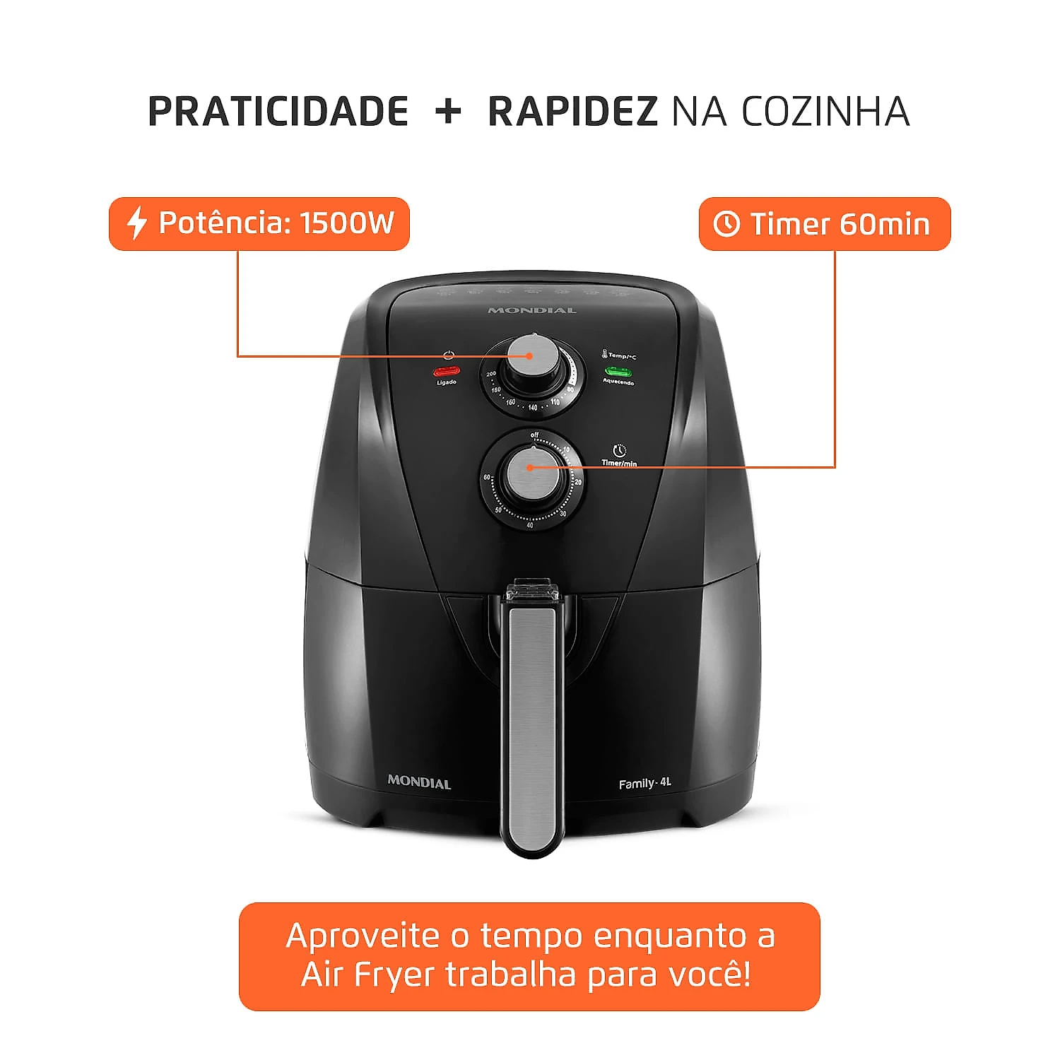 Fritadeira a Ar Mondial - AFN-40-FB AIR FRYER AFN-40-FB 127V/60HZ .
