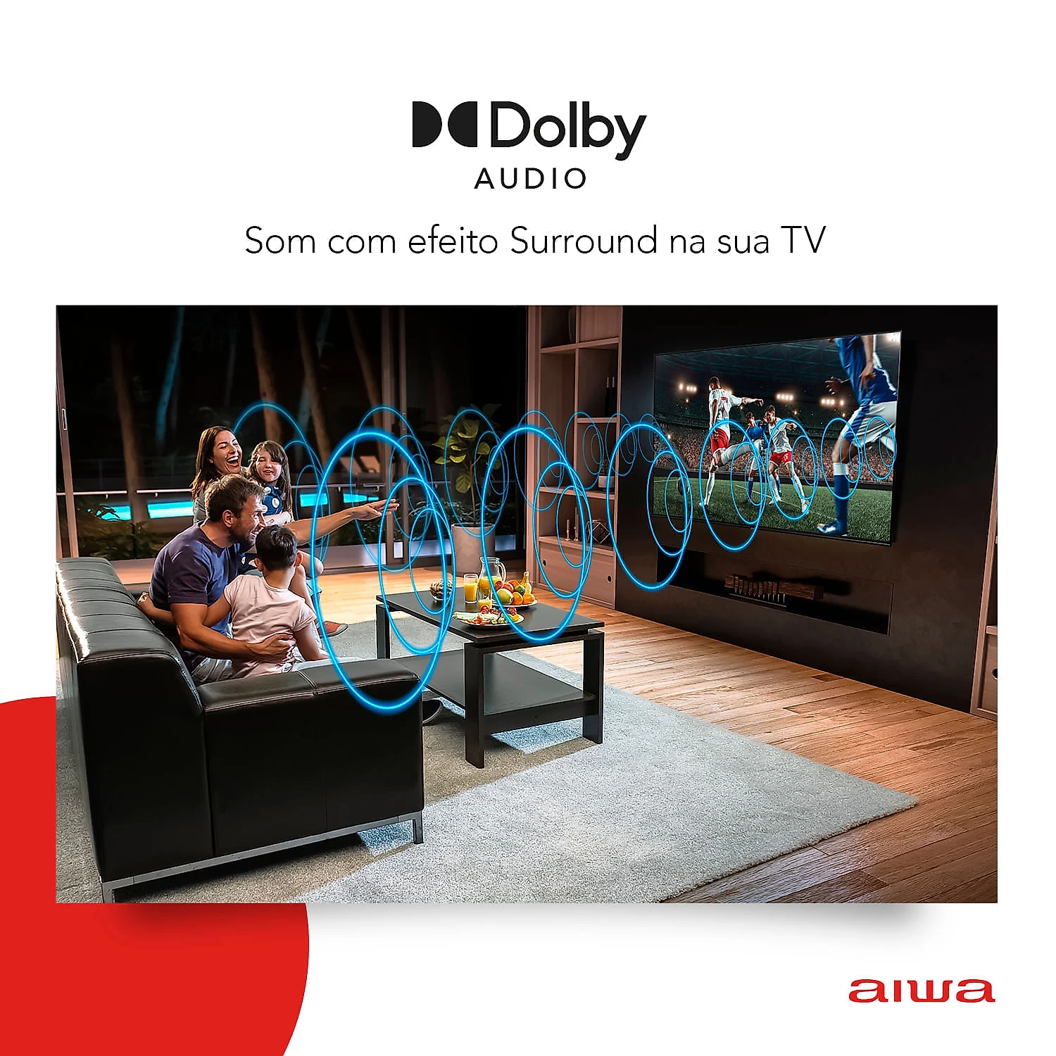 Smart TV AIWA 43” Android Full HD Borda Ultrafina HDR10 Dolby Áudio AWS-TV-43-BL-02-A BIV