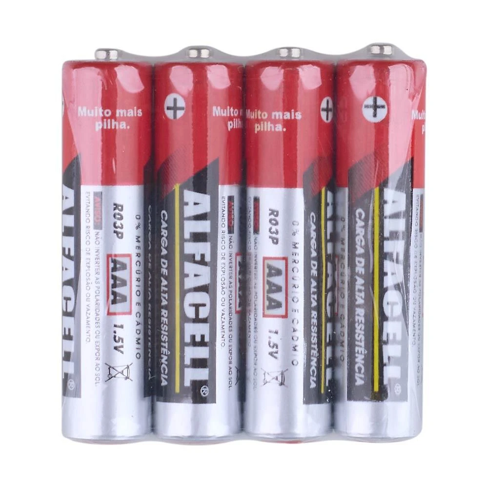 Pilha Palito AAA Zinco com 4 Unidades 1.5V Alfacell