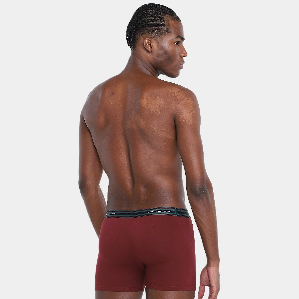 Miniatura Kit Cueca Boxer Lupo Algodão Masculina - 10 Peças Azul+Cinza - G