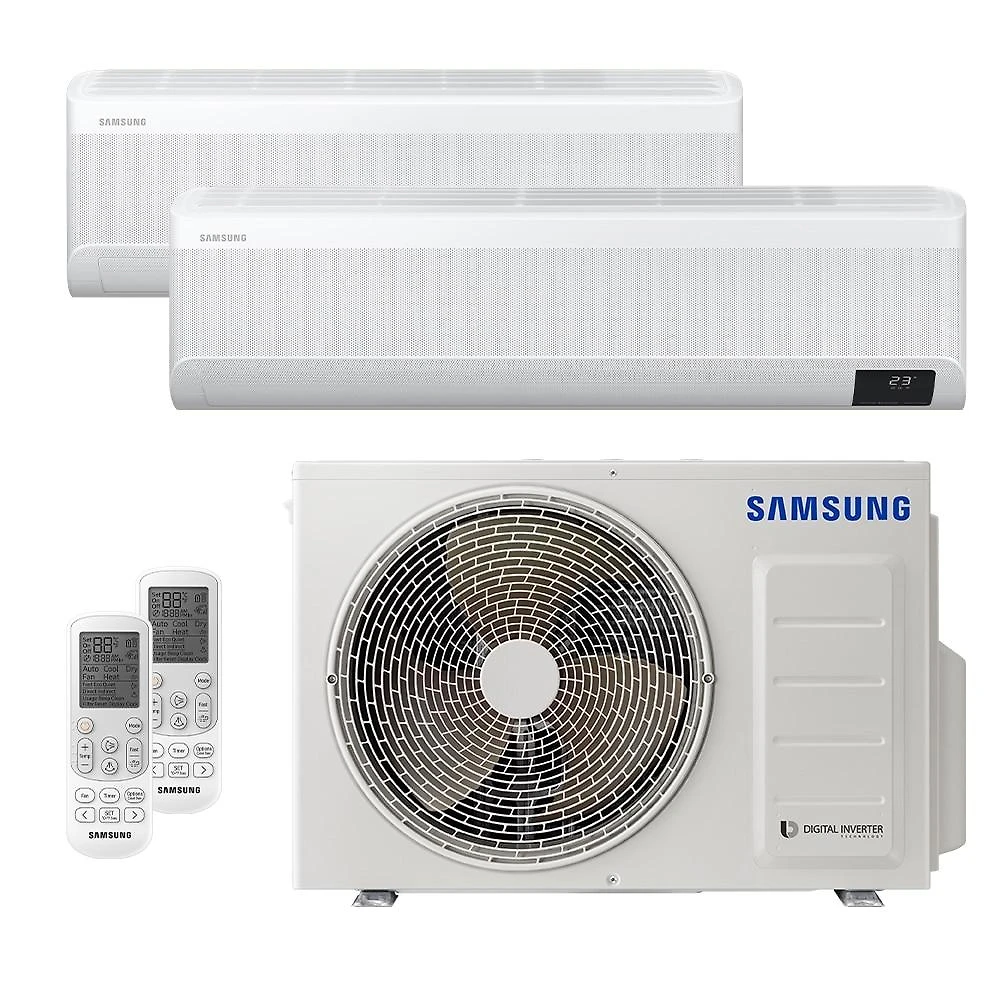Ar-Condicionado Multi Split Inverter 18000 BTUs Samsung Quente e Frio (1 Evap. HW 9000 + 1 Evap. HW 18000) 220V