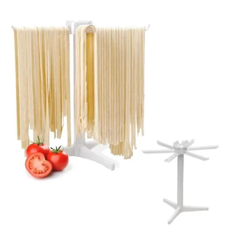 Varal Secador de Massas com 6 Hastes Desmontável em Acrílico e Plástico Reforçado para Cozinha 32CM
