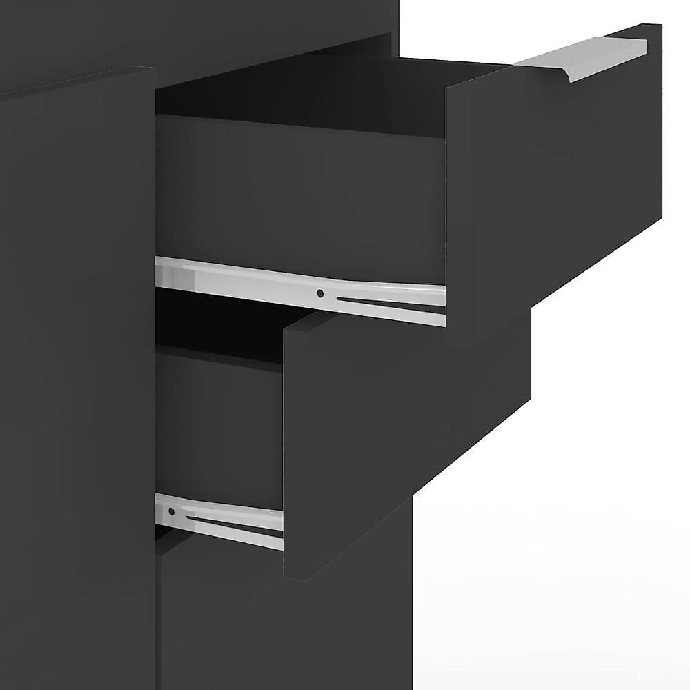 Armário De Cozinha Com Tampo Cp01 180cm Pérola Preto Z34 - Mpozenato