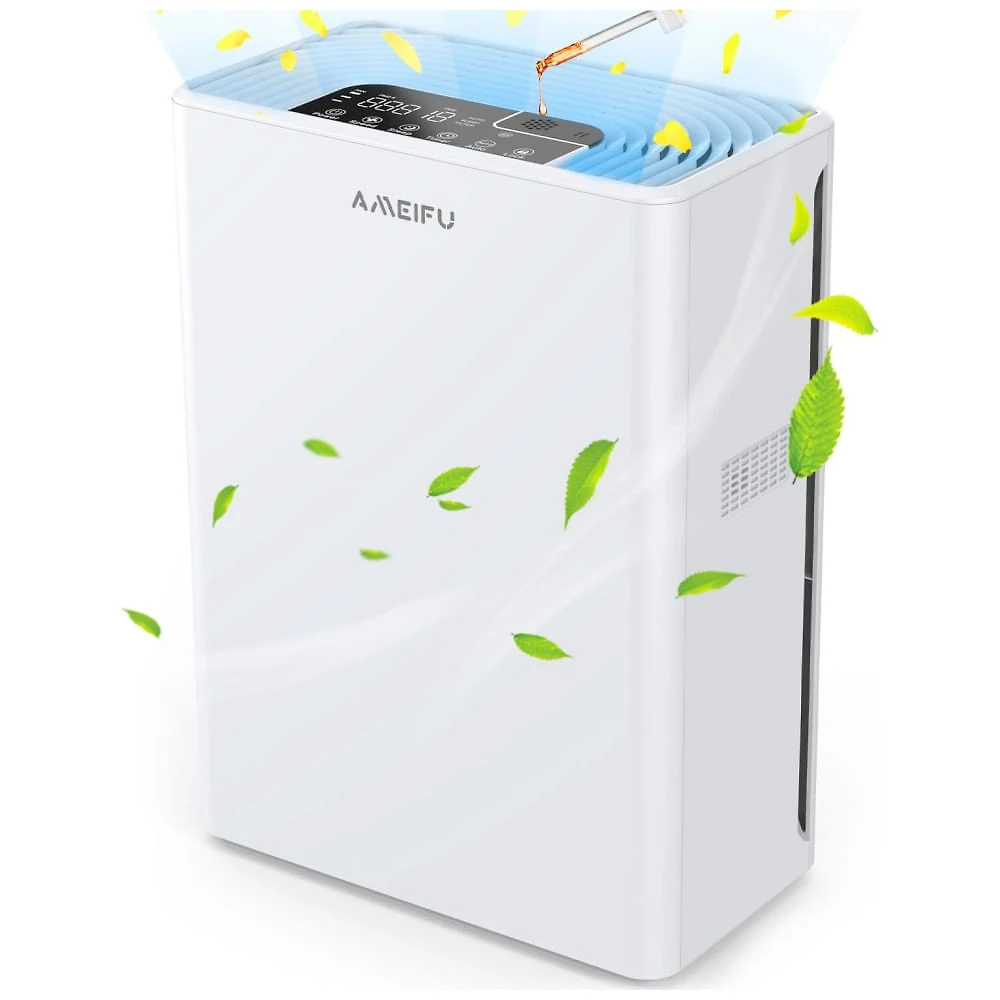 Purificador de Ar Hepa AMEIFU para Ambientes Domésticos Grandes de até 1.640 pés Filtro de Ar H13 de Alta Eficiência