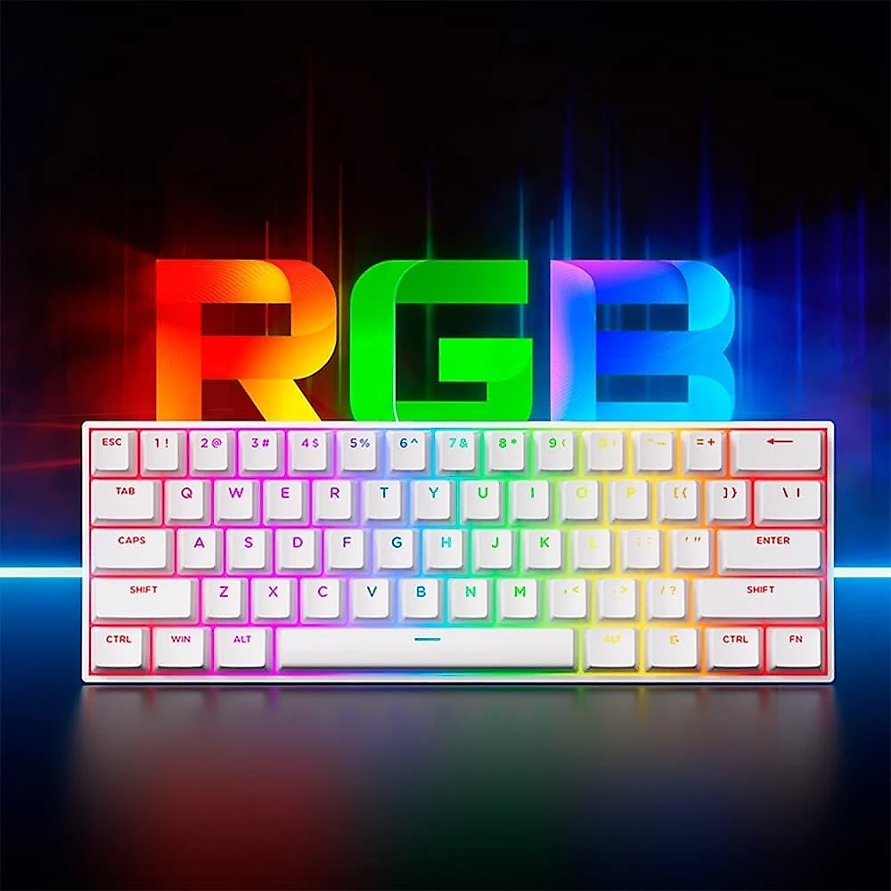 Teclado Magnético Gamer MCHOSE Ace 60 Hall Effect, RGB, Switch Magnético Uranus Standard, Branco - Ace60-7A