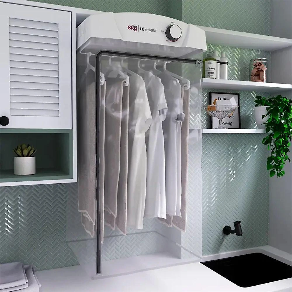 Mueller Sun Secadora de Roupa 8 kg 127v Branca com 6 Cabides