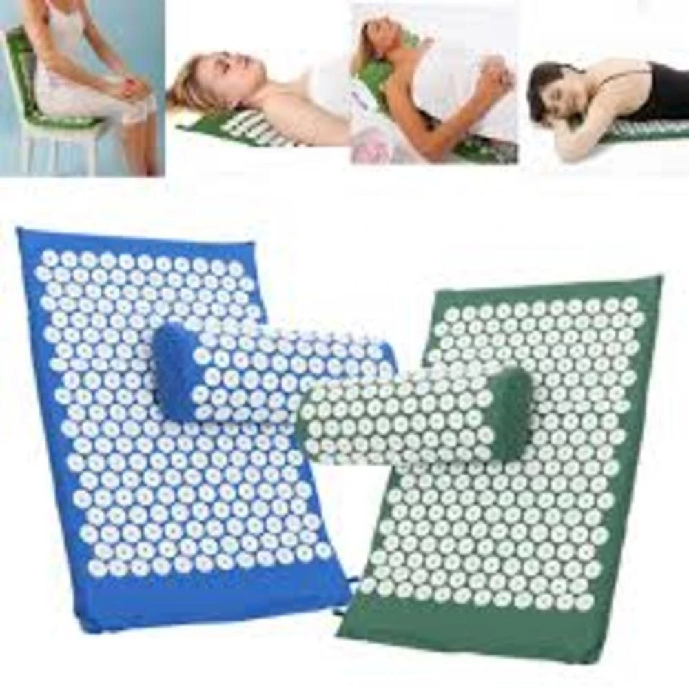 Tapete de Acupuntura para Yoga com Travesseiro Código 795 Kit com Colchonete Rosa Block Yoga