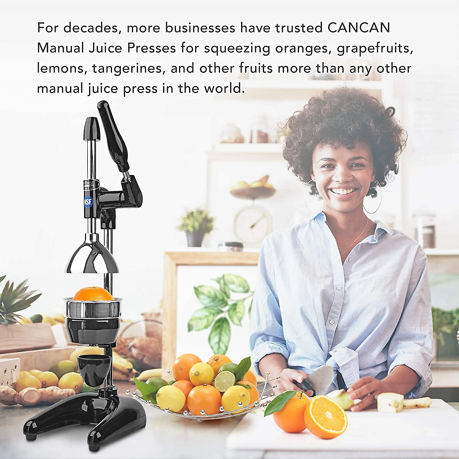 Tribest Pro MJP100 Espremedor Manual Profissional Aço Inoxidável Preto