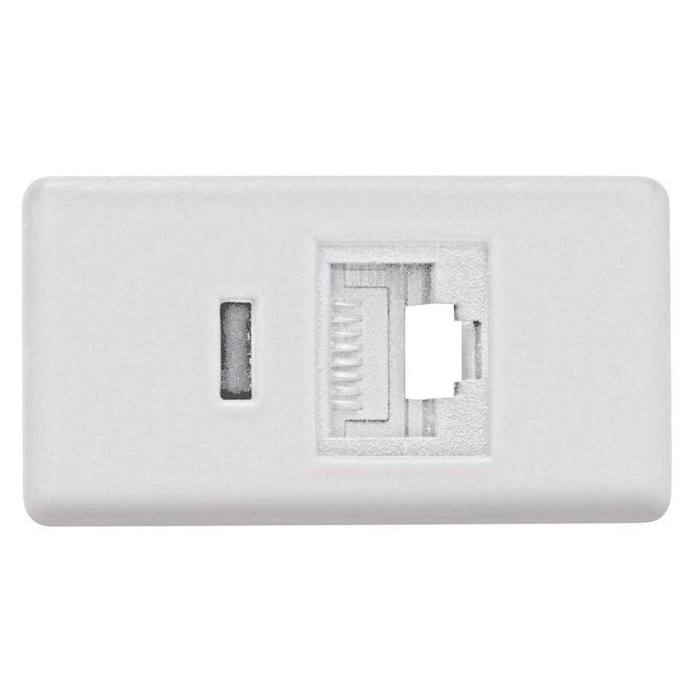 Módulo Tomada De Transmissão De Dados Rj 45 Cat 6 Branco - Tramontina