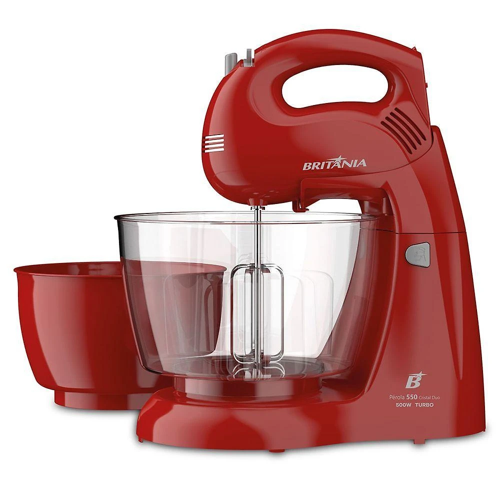 Batedeira Britânia Perola 550 Cristal Duo Turbo 2 Tigelas 500W 220V