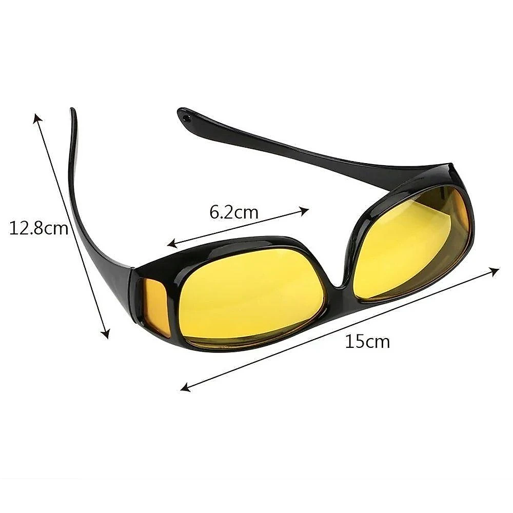 Oculos Visao Noturna 2 Un. Dirigir Moto Carro Protecao Uv