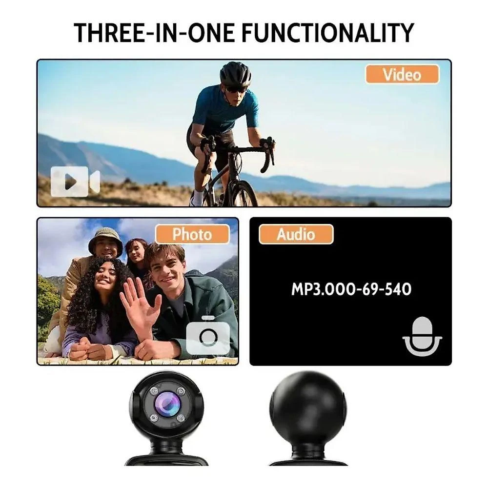 Câmera de Ação Altomex AL-2968 Full HD 1080p com Estabilização e Wi-Fi App Viidure Preta