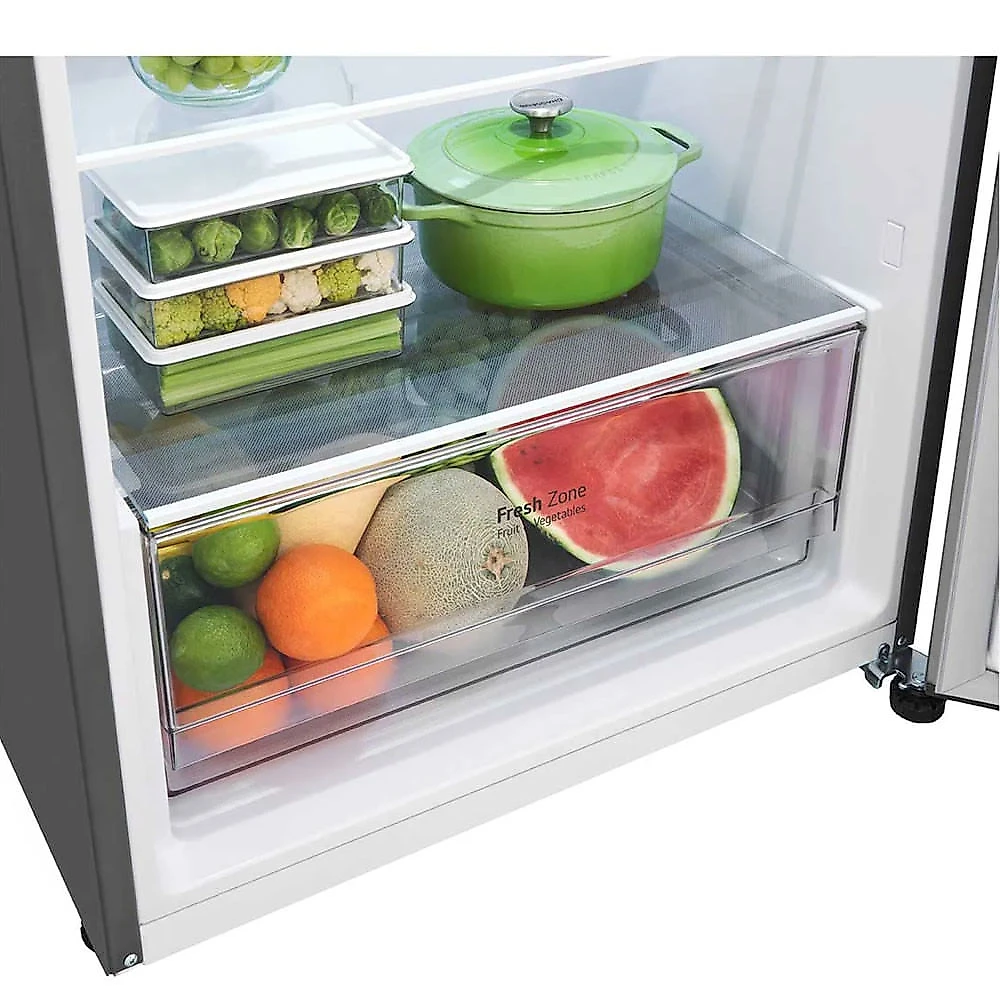 Geladeira Frost Free Inverter 375L Duplex Cor Inox Look GN-B372PFM LG Inox - 110V