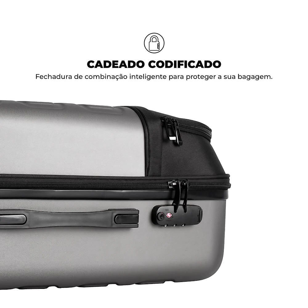 Mala de Viagem Armor com Rodas 360° - Média - Gshield