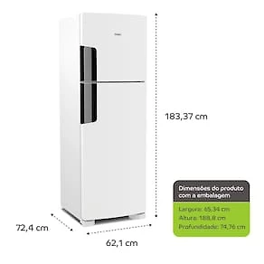 Geladeira Consul CRM44MB Duplex Inverter 377L Frost Free Branca 110V