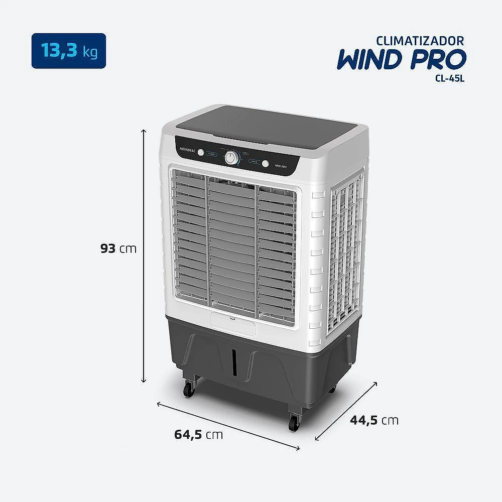 Climatizador de ar mondial wind pro 230w cl-45l 127v (75585-01)