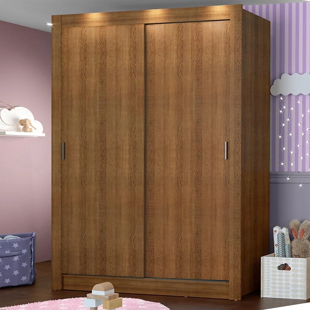 Guarda-roupa infantil madesa enzo 2 portas de correr rustic