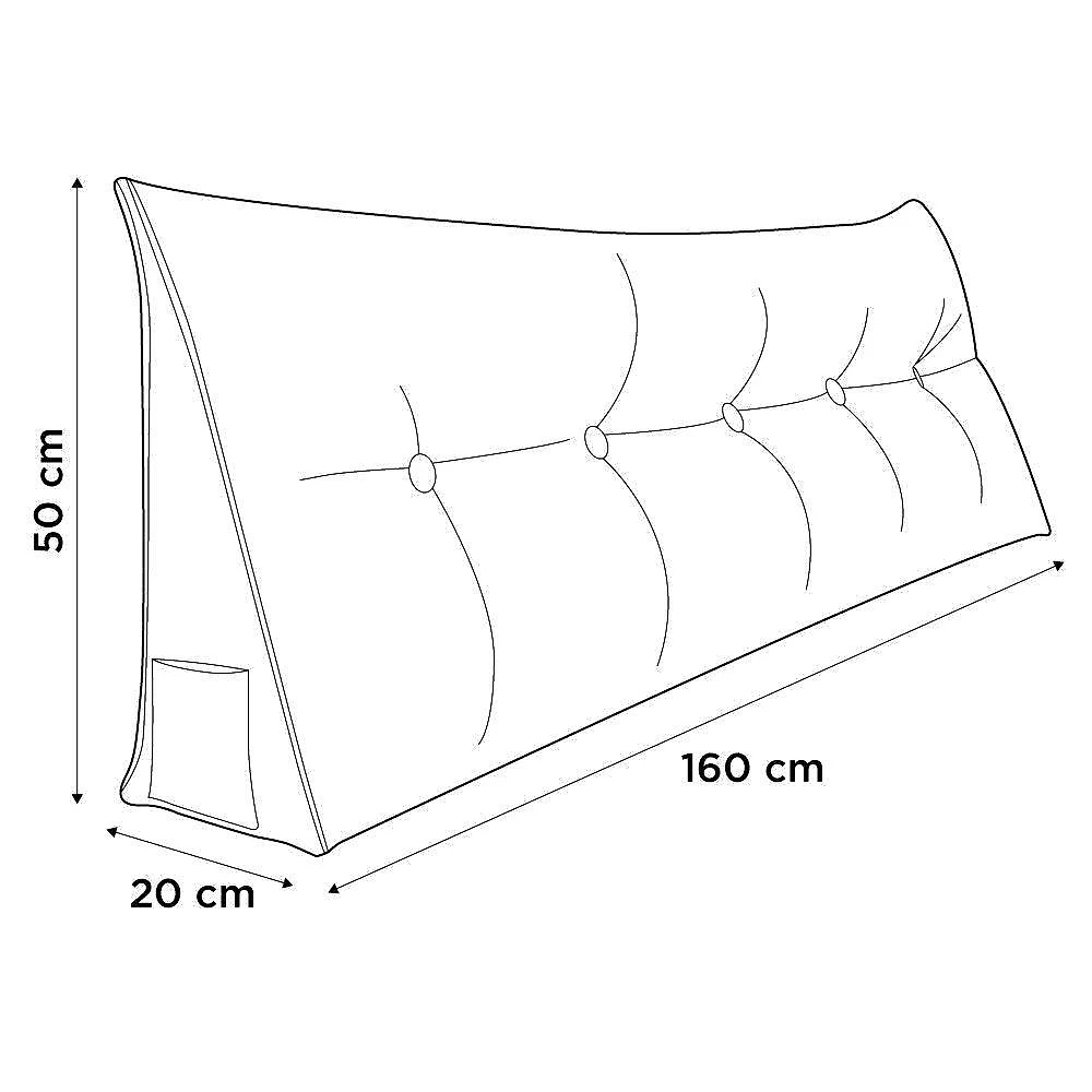 Kit 2 Almofadas Cabeceira Spot 160cm Apoio Lombar Veludo Cinza Claro Desk Design webcontinental-7908649147632