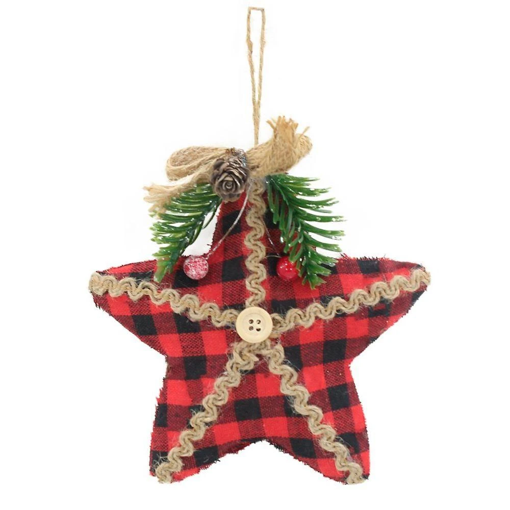 Kit 18 Enfeite árvore Natal Pendente Natalino Estrela 15cm