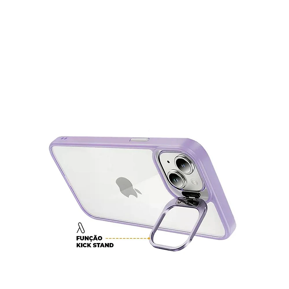 Kit Capa Gravity Lilás e Película Ultra Safe para iPhone 15 - Gshield