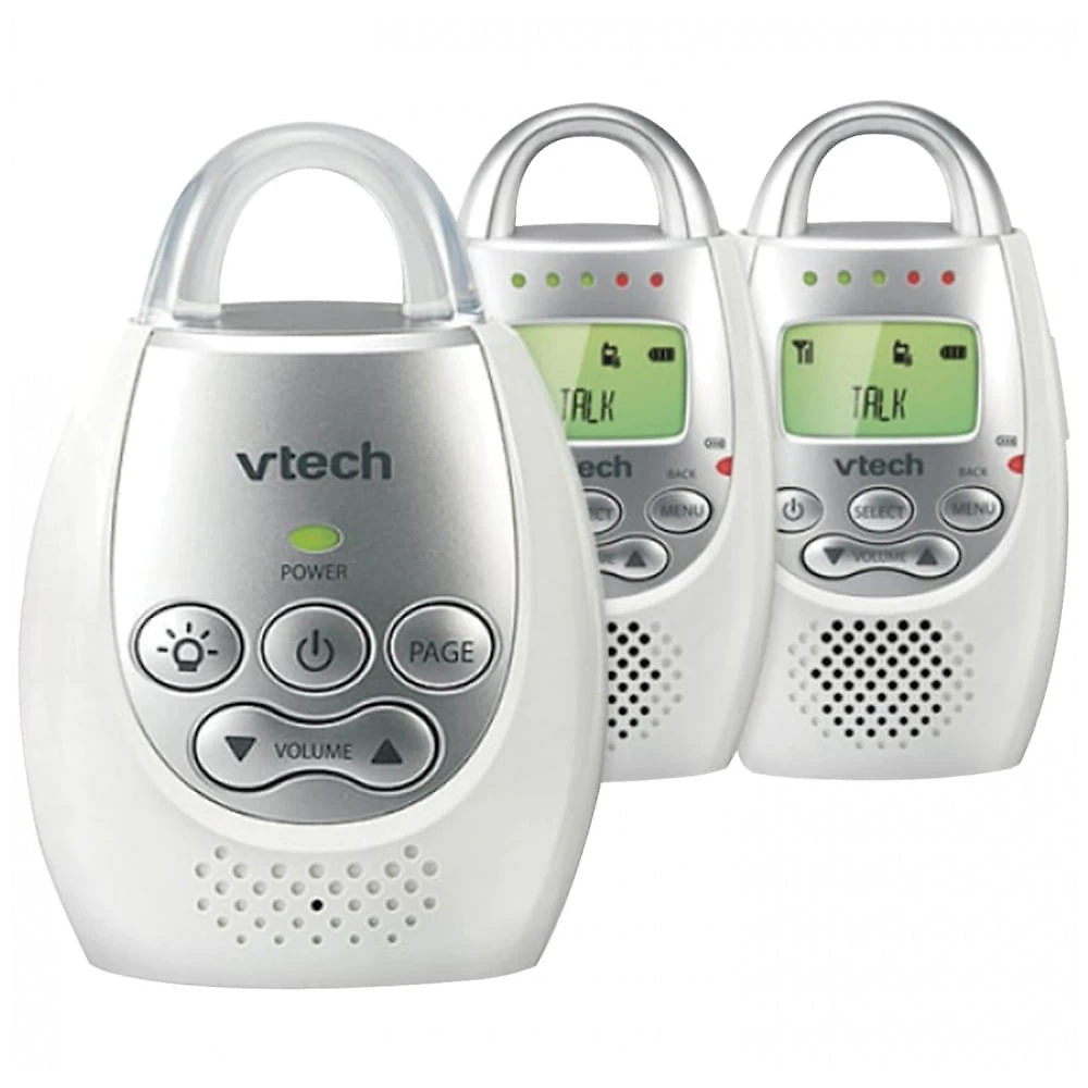 Babá Eletrônica VTech DM2212 com Alcance de até 304,8 m, Alerta Sonoro Vibratório, Intercomunicador Bidirecional, Luz Noturna, Dois Monitores