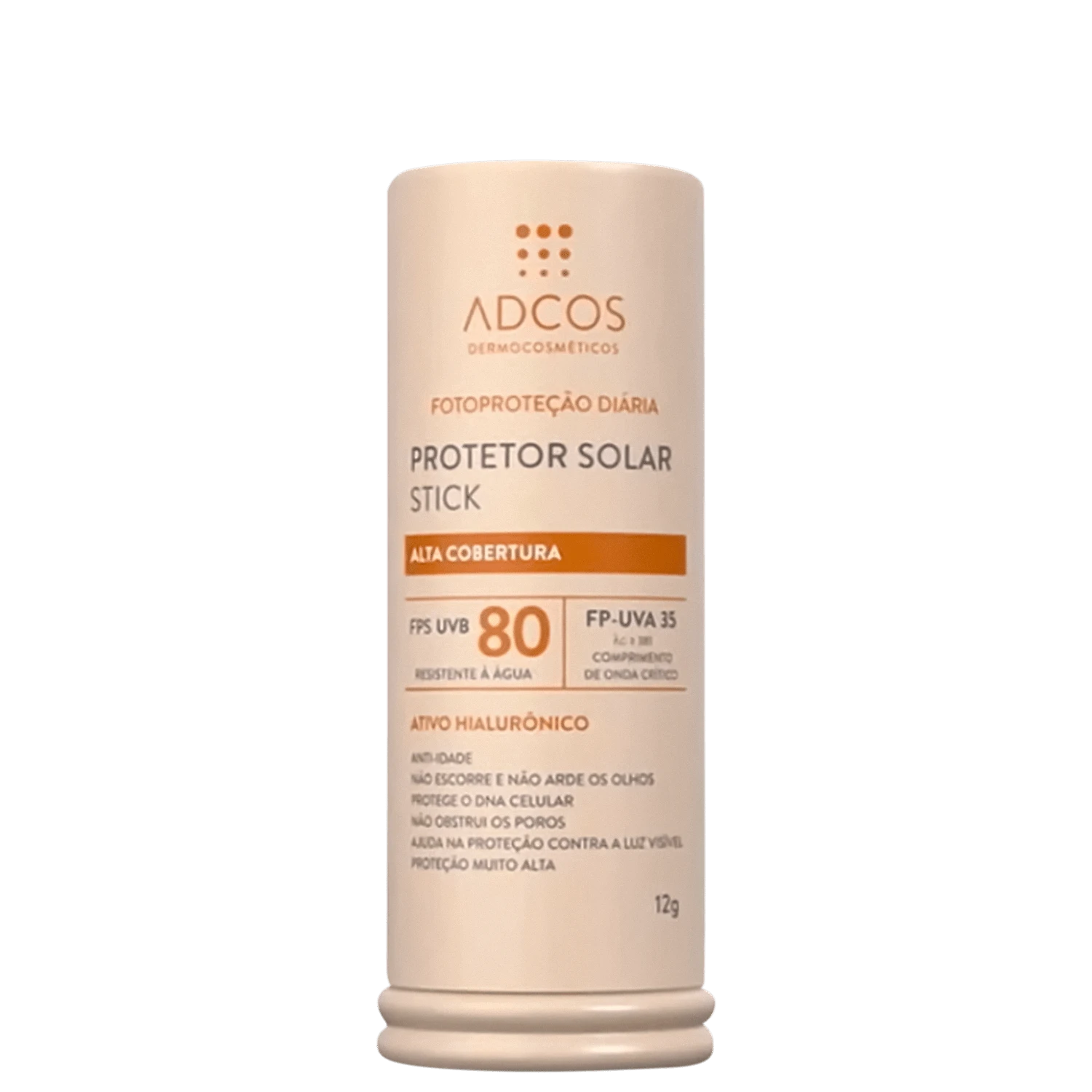 Miniatura Adcos Fotoproteção Diária FPS80 Stick Beige - Protetor Solar Facial com Cor 12g