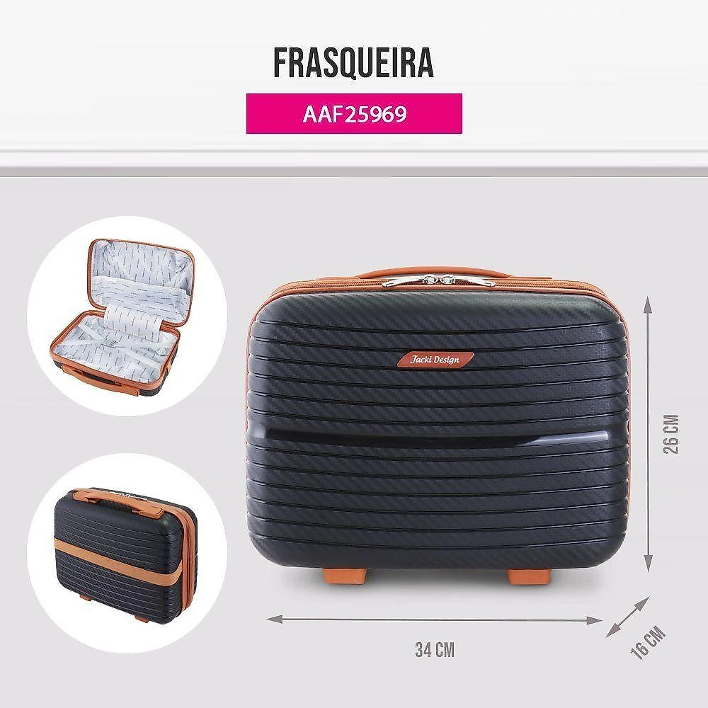 Kit Viagem 2 Pçs - Mala De Bordo E Frasqueira De Viagem Vintage