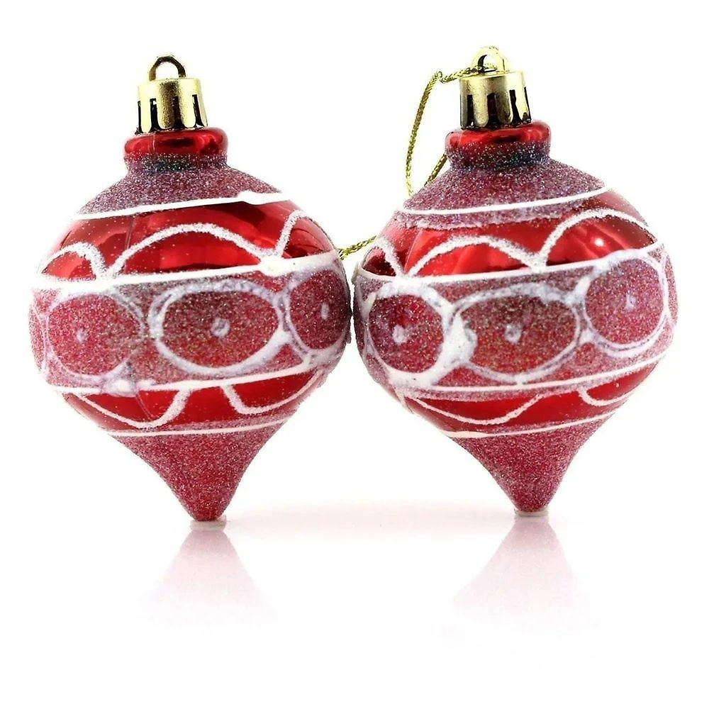 Kit 42 Bolas Pião Enfeite àrvore Natal Pendente 60mm