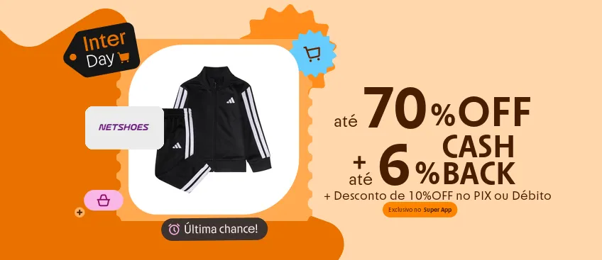 Netshoes com até 6% de cashback