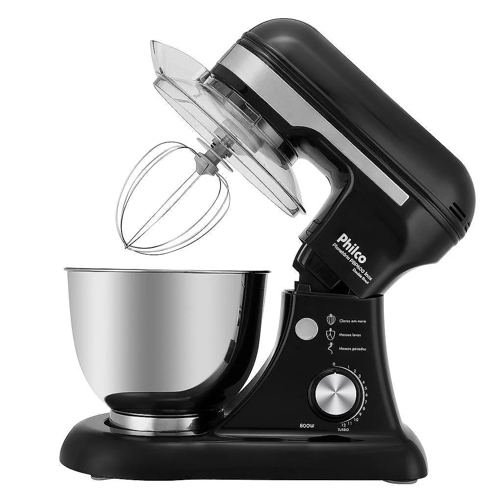Batedeira Planetária Philco PBP600P 8L 600W 11 Velocidades Preto 110V