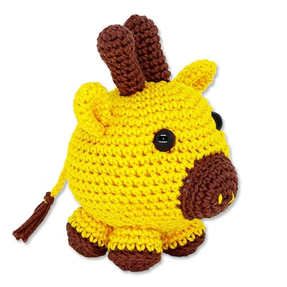 Amigurumi Bolinha Girafa Decorativa em Crochê Artesanal com Enchimento Lavável Macio