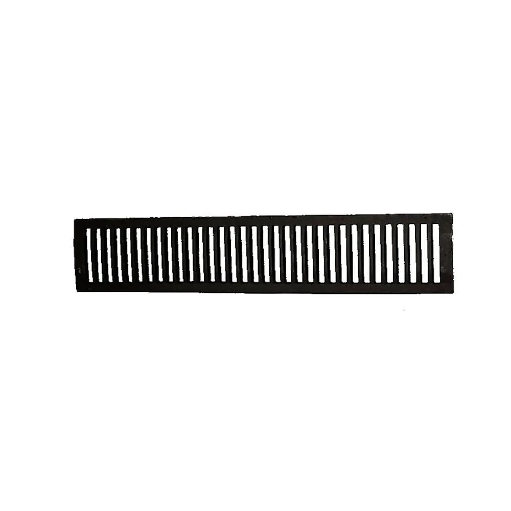 Ralo Grelha de Ferro Fundido Baulada Esgoto 20x100cm Preto Fundição São Cristóvão