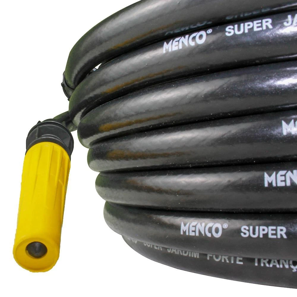 Mangueira Jardim Forte PVC 1/2 - 25m + Esguicho - Preto