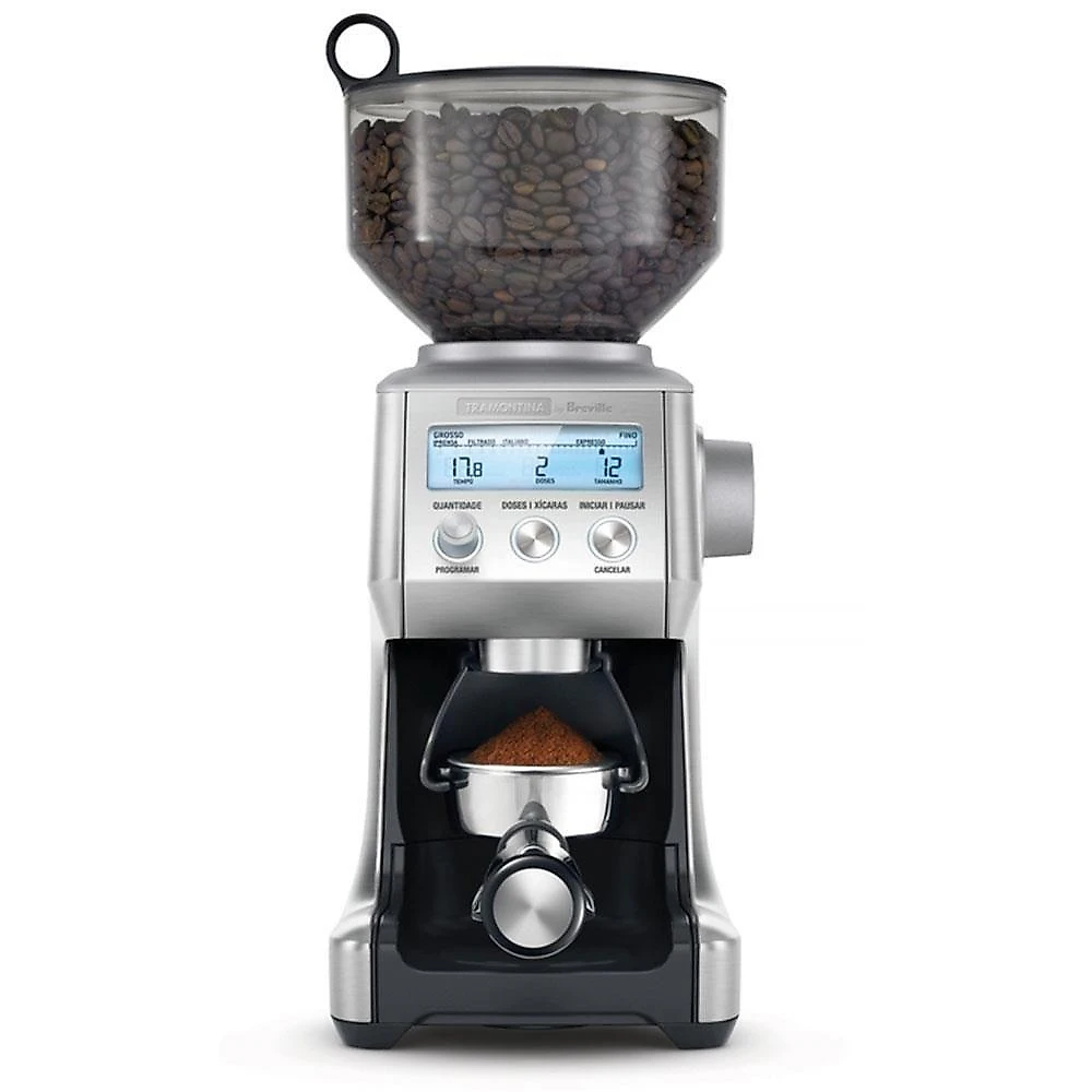 Cafeteira Express Aço Inox Breville + Moedor Cafe Elétrico Breville 220V Tramontina