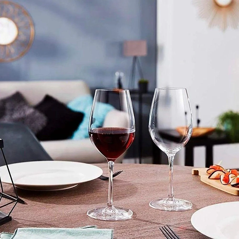 Jogo 4 Taça Para Vinho Tinto 740ml Em Cristal Transparente Wolff