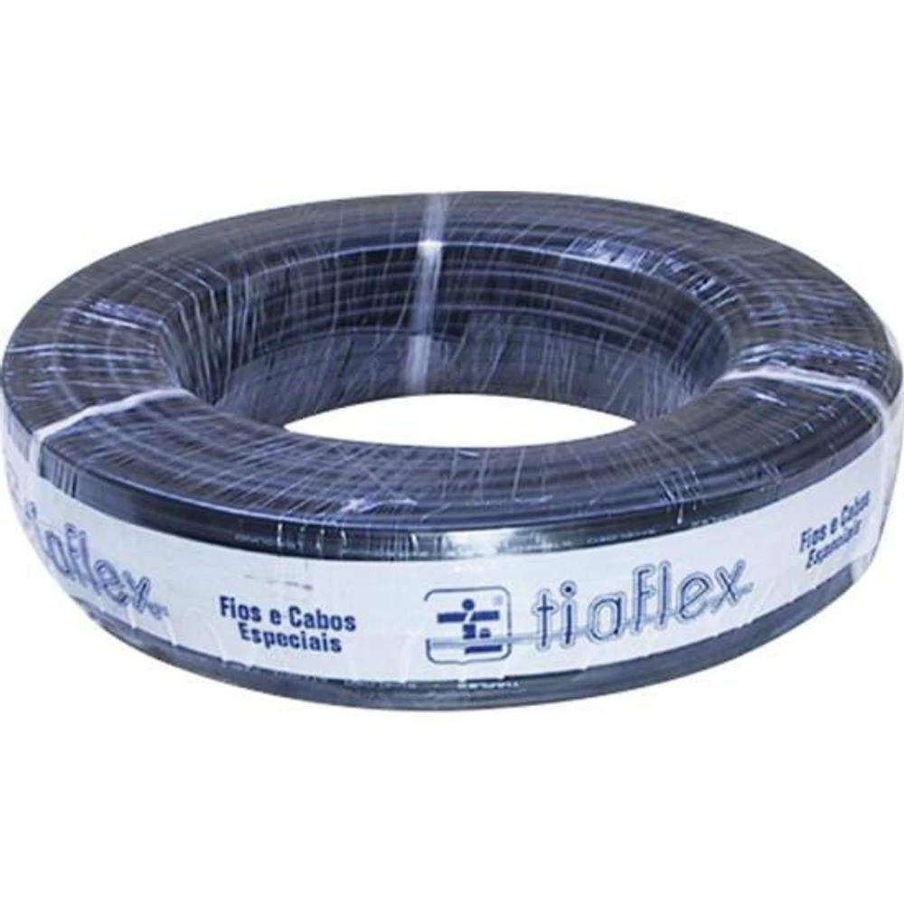 Cabo Para Microfone Balanceado Af(t) Ofhc 2 X 22awg Preto Tiaflex - Rl / 100 [f002]