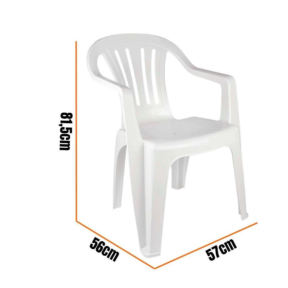 Kit 20 cadeiras poltrona plástica empilhavel reforçada 182kg mor