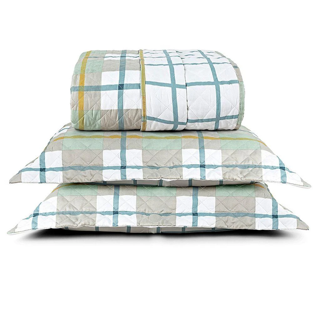 Cobre Leito Colcha Elyte Queen 3 Peças 100% Poliéster Matelassê Dupla Face Branco Casa Show Enxovais