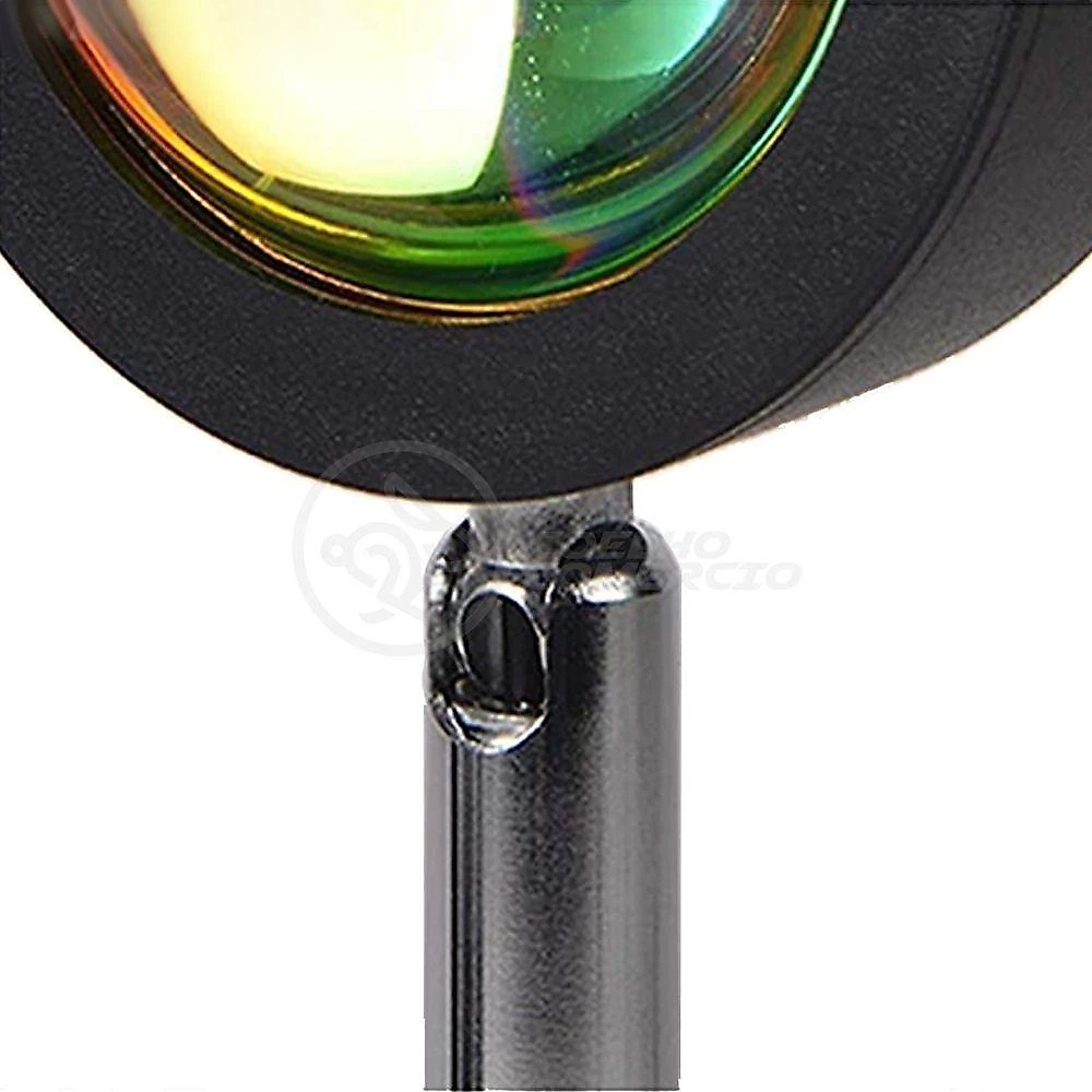 Luminária Projetor Smart Tech Mini Ring Light Sunset para Ambiente Decorativo com Luz Circular USB