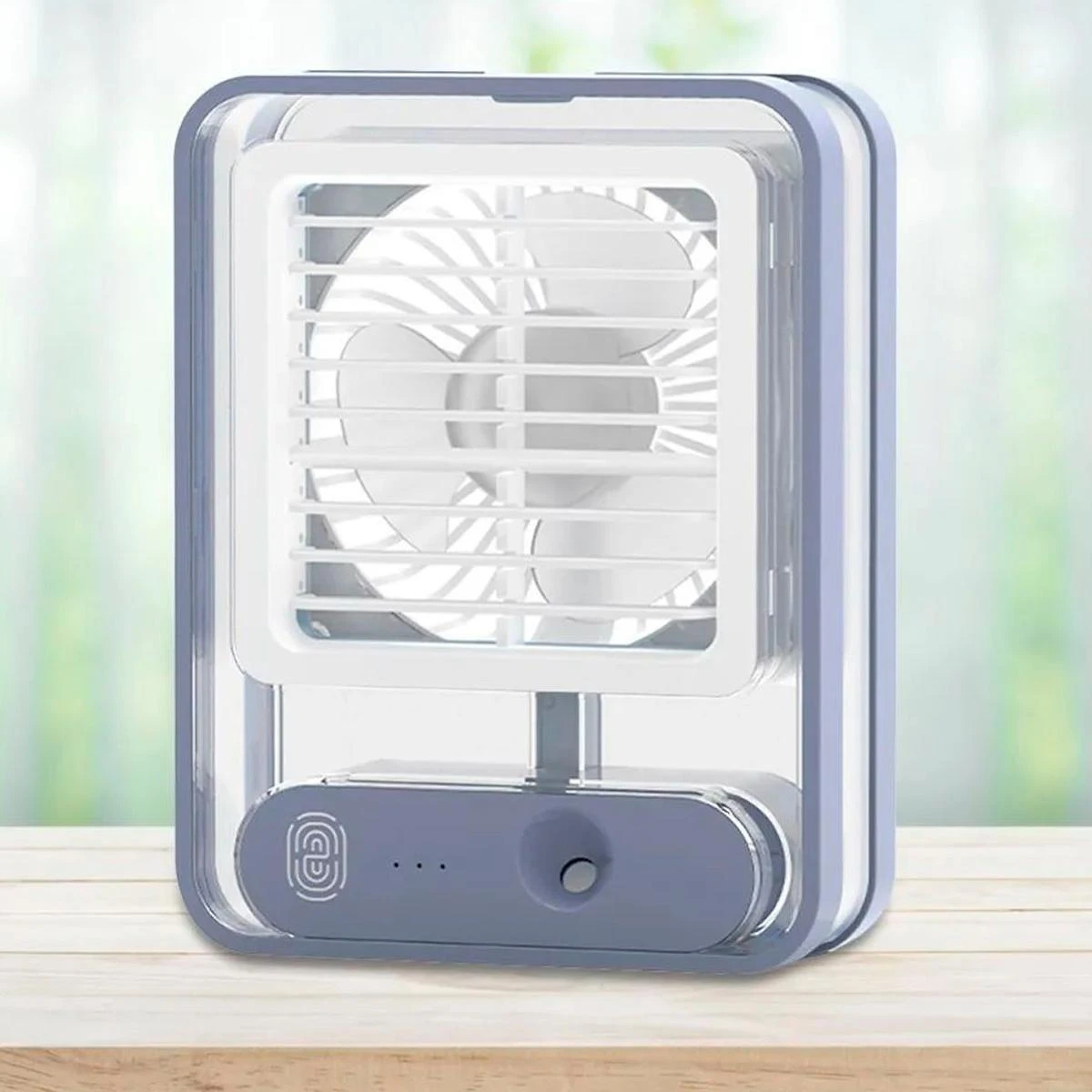 Mini Ventilador Portátil Recarregável 3 Velocidades LED