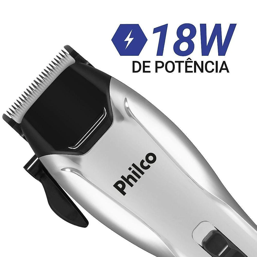 Cortador De Cabelos Philco 9 Acessórios 4 Pentes PCR04 220V